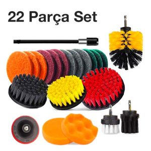 Zhltools Çok Amaçlı Ev Banyo ve Araç Matkap Ucu Temizlik Seti 22 Parça