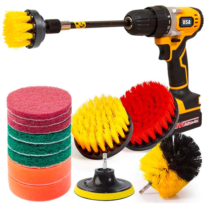 Zhltools 31 Parça Çok Amaçlı Ev Banyo ve Araç Matkap ucu Temizlik Seti - Görsel 9