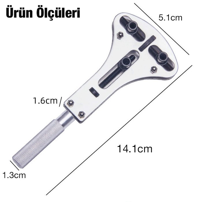 Zhltools 34mm Çok Amaçlı Arka Kapak Açacağı Saat Tamir Seti 18 Parça Set - Görsel 3