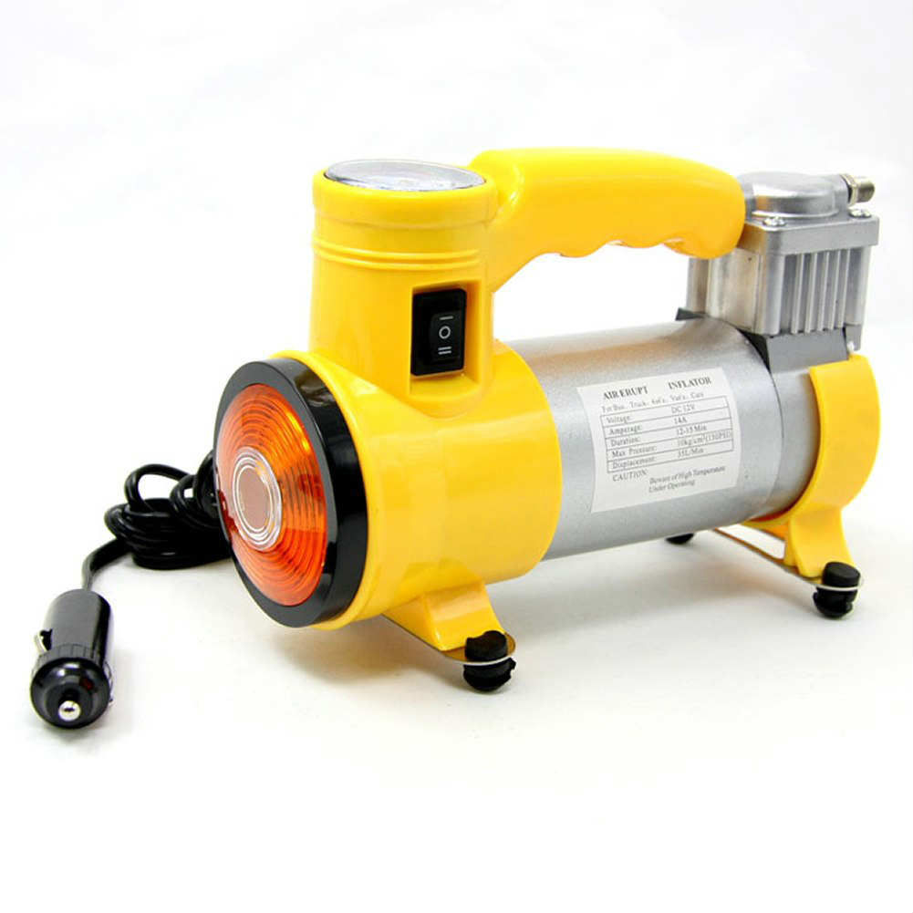 Zhltools 12V 150 Psi Hava Kompresörü Mini Şişirme ve Aydınlatma Araç Lastik Pompası KA-735