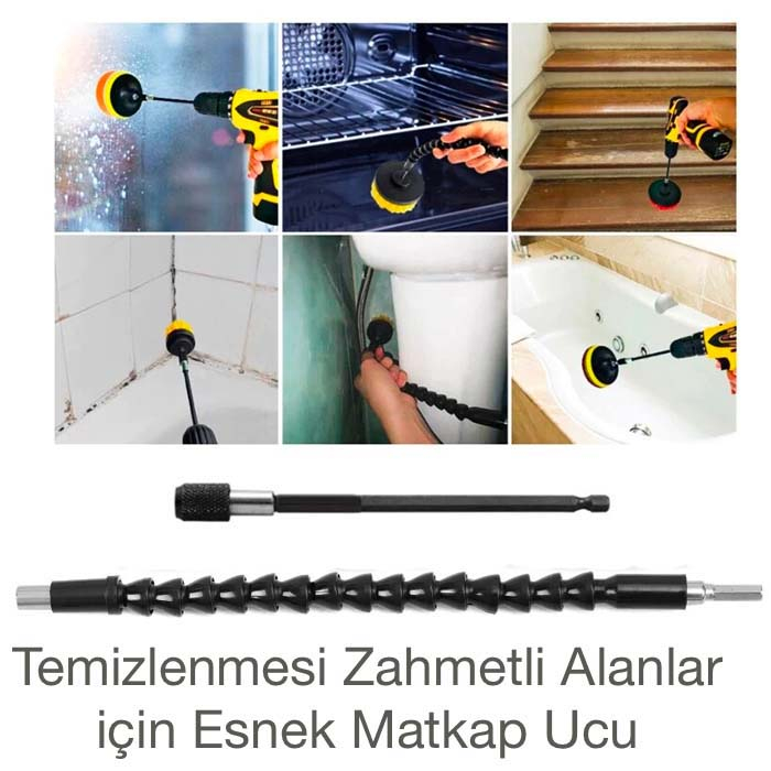 Zhltools 31 Parça Çok Amaçlı Ev Banyo ve Araç Matkap ucu Temizlik Seti - Görsel 6