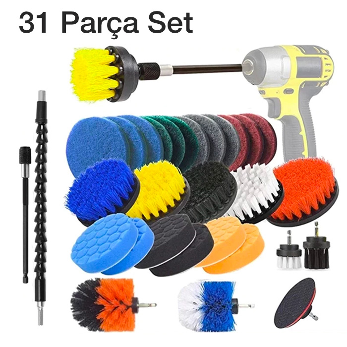 Zhltools 31 Parça Çok Amaçlı Ev Banyo ve Araç Matkap ucu Temizlik Seti - Görsel 8