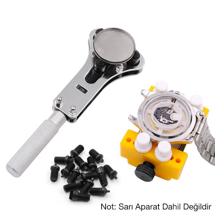 Zhltools 34mm Çok Amaçlı Arka Kapak Açacağı Saat Tamir Seti 18 Parça Set - Görsel 4