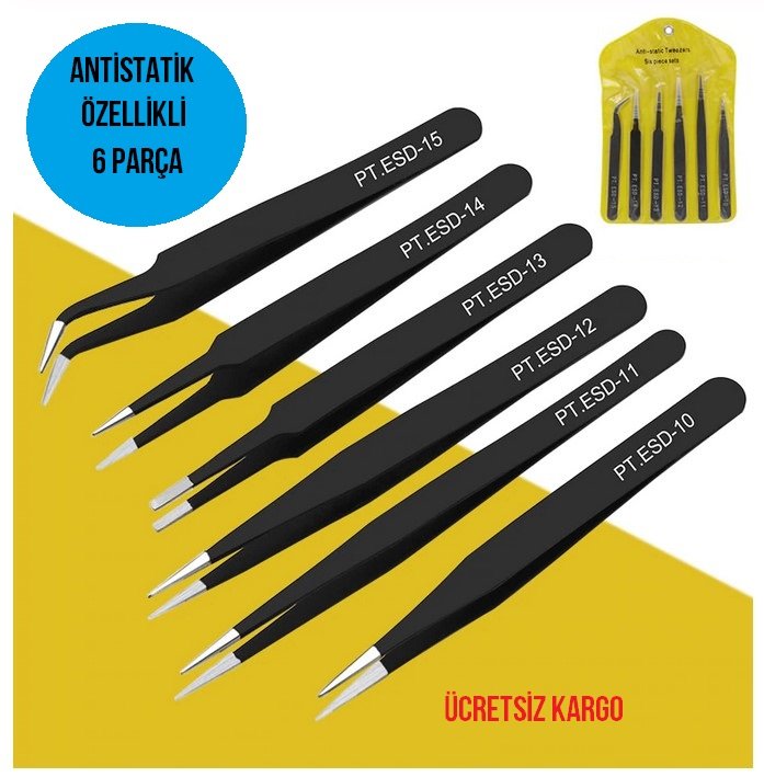 6 Parça Anti Statik Esd Cımbız Seti - Görsel 7
