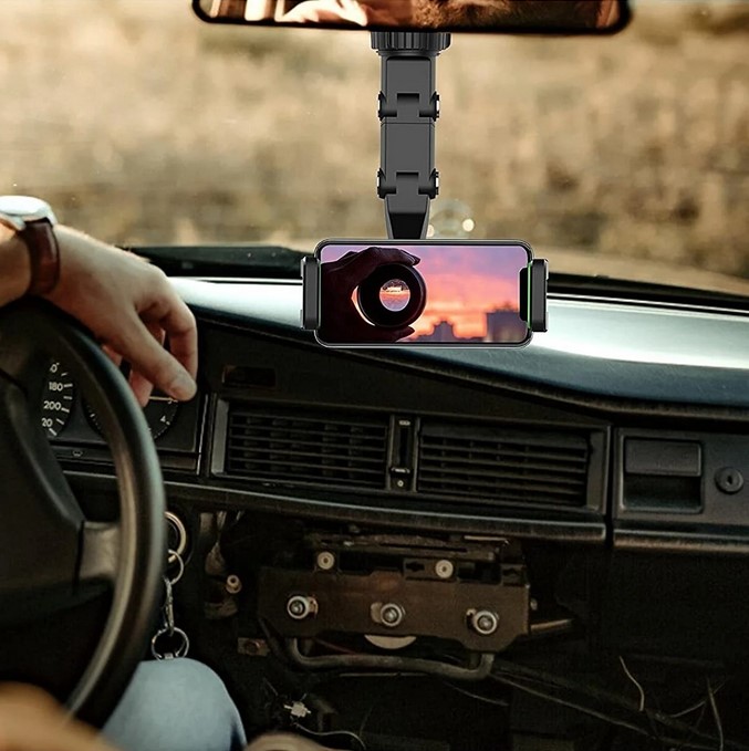 Zhltools Dikiz Aynası Telefon Tutucu Araç İçi Telefon Tutucu - Görsel 8
