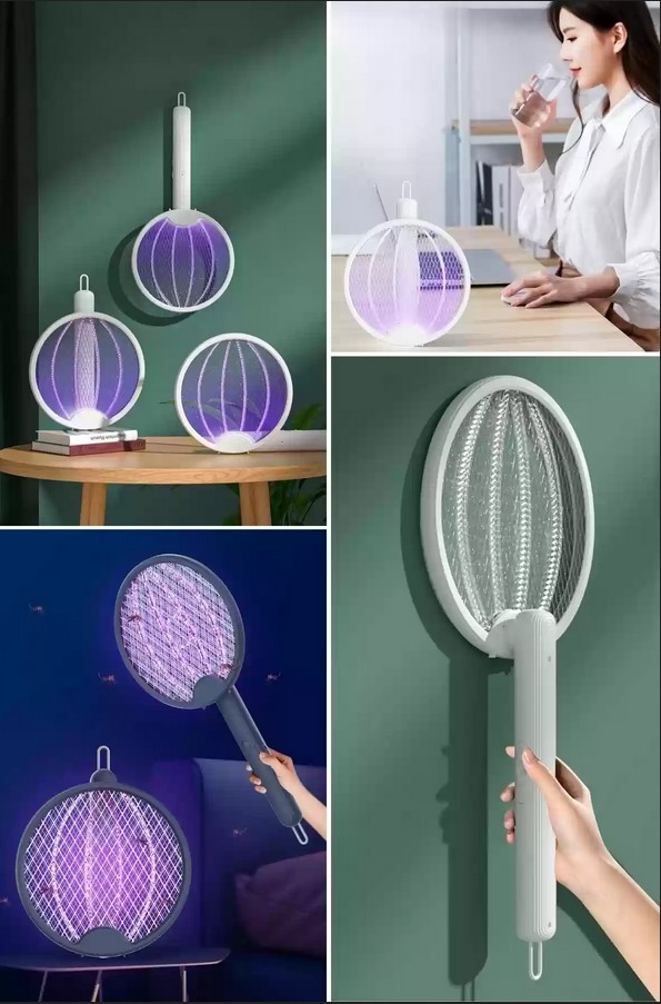 Zhltools Asılabilen ve Masaüstü Olabilen 2W Sinek Öldürücü Mor Işıklı Raket - Görsel 3