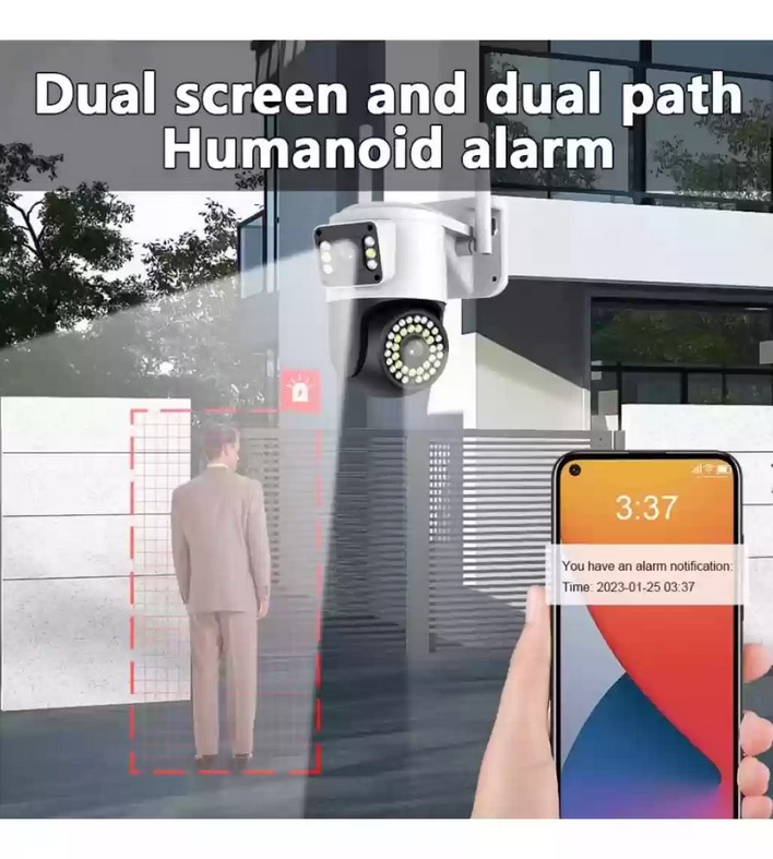 4MP Yoosee Çift Lens IP Kamera - WIFI Açık Otomatik İzleme, Su Geçirmez Kablosuz Güvenlik Ev Kamerası, Renkli Gece Görüş - Görsel 6