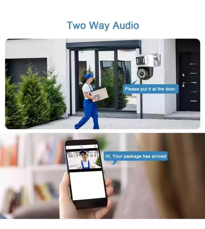 4MP Yoosee Çift Lens IP Kamera - WIFI Açık Otomatik İzleme, Su Geçirmez Kablosuz Güvenlik Ev Kamerası, Renkli Gece Görüş - Görsel 7