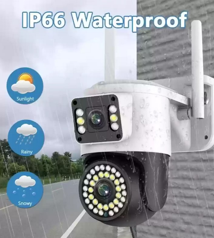 4MP Yoosee Çift Lens IP Kamera - WIFI Açık Otomatik İzleme, Su Geçirmez Kablosuz Güvenlik Ev Kamerası, Renkli Gece Görüş - Görsel 8